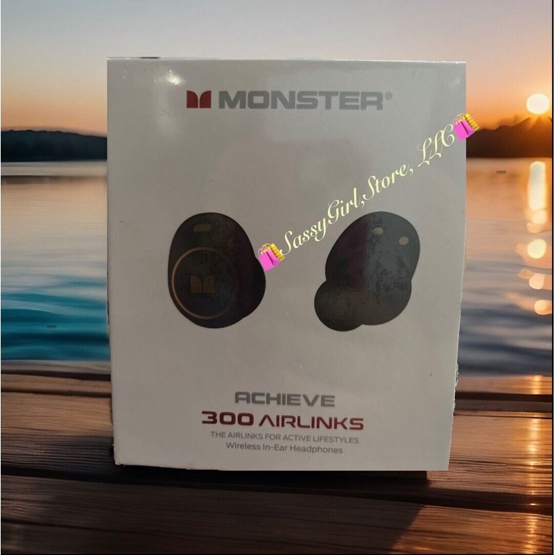 Monster Achieve 300 Airlinks Wireless Bluetooth Earbuds•Touch Control•ENC• Black