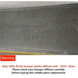 [Not A Full Set Diffuser] Xotic Tech Red Middle Piece Replacement for Xotic Tech Front Bumper Lip Spoiler Splitter Diffuser