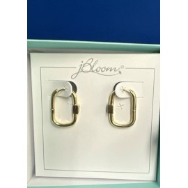 JBloom Design Trendy Fashion Jewelry Gold Chain Link Drop Dangle Earrings