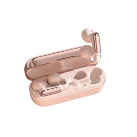 Clip On Earbuds, Open Ear Clip Wireless Earbuds Bluetooth 5.4, Clear Voice Call, Sport Earphones with Charging Case, Built-in Mic, 35H Play Time OWS Open Ear Headphones for Fitness Running (Pink)