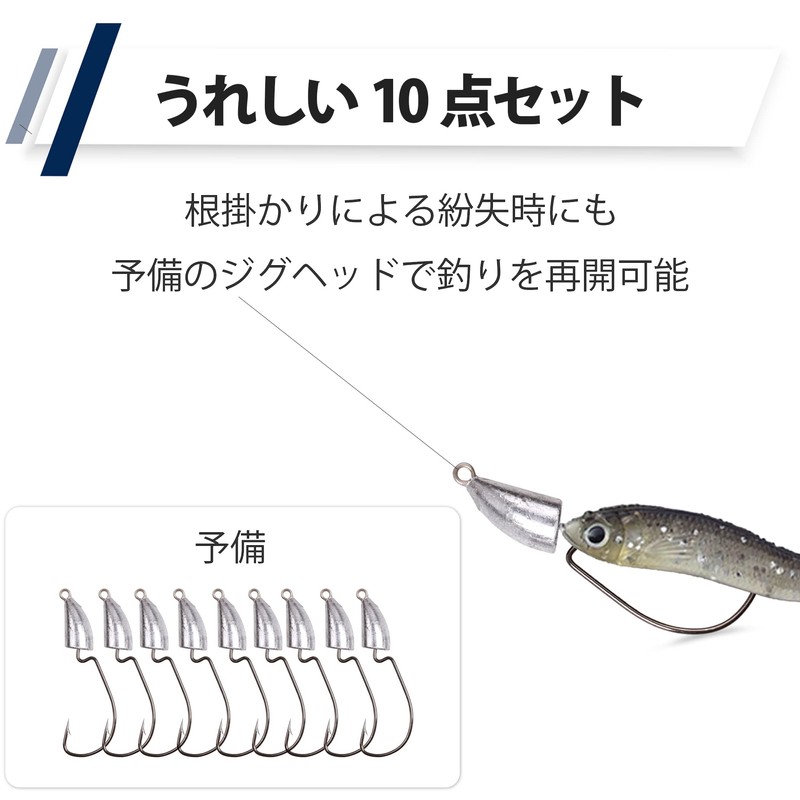 HAMILO Fishing Jig Head Worm Rigging Texas Rig Approx. 0.4
