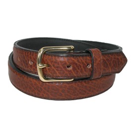 Boston Leather Men's Big & Tall Bison Leather Belt, 52, Tuscon