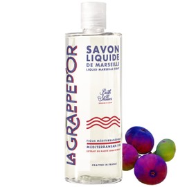 La Grappe d'Or Mediterranean Fig Marseille Soap Body Wash Enriched with Moisturizing Shea & Essential Oil | Made in France from Organic Olive & Coconut Oil | Natural & Vegan, 13.5 oz Liquid