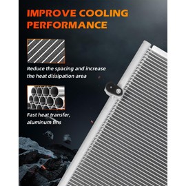 OCPTY Aluminum A/C Condenser Replacement Fit for 2004-2006 for Toyota for Sienna 3.3L 2007-2010 for Toyota for Sienna 3.5L