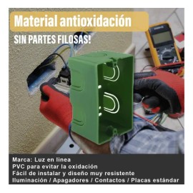 Pack 5x Caja Chalupa Electrica 2x4 Profunda Antioxido Cable                                                                                           