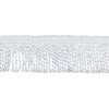 CRAFFANCY 13m Silver Polyester Fringe Trim
