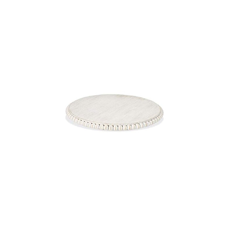 White Beaded Lazy Susan