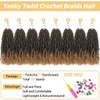 Ainimiu 12 Inch Yanky Twist Crochet Hair for Black Women