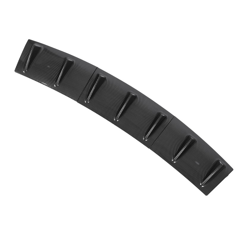 3 Pcs Chassis Deflector Universal Black Rear Lip Shark Fin