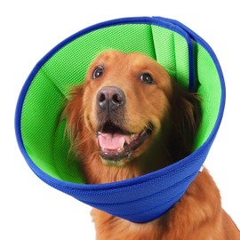Soft Dog Cone Collar for Dogs After Surgery, Buster Collars for Dogs and Cats, Adjustable Neck Recovery Collar for Pets, E-Collar for Dogs, Protective Head Cone for Dogs Prevent Licking (Blue Size 7)