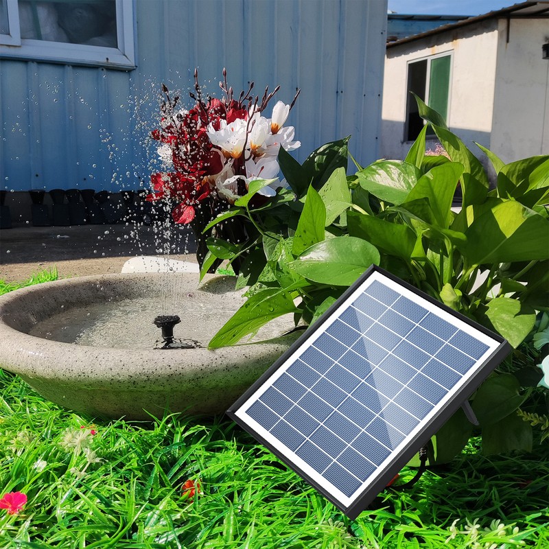 Solar Fountain Pump 6.5W 6 Fountain Modes Energy Saving Solar