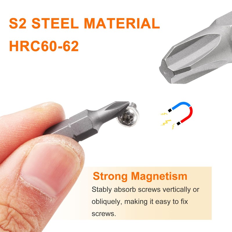 sourcing map 5pcs PH3 Phillips Screwdriver Bit 1/4" Hex Shank