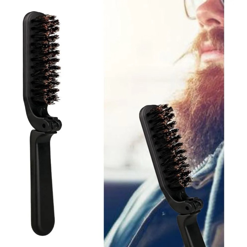 Cepillo De Bigote De Cerdas De Bolsillo Peine De Aseo