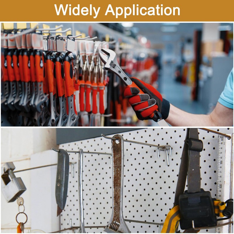 sourcing map 5Pcs 8" Pegboard Hooks, 5 Station Waterfall Hook,