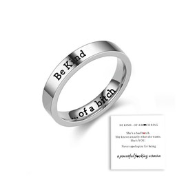 MIFYNN Be Kind of A Bich Ring Stainless Steel Ring Inspirational Friendship Ring Be Kind... of A Bich Ring for Women(8)