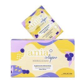 Hidrolizado en polvo + Vitamina C + Ácido Hialurónico + Biotina + Sabor Moras, Caja 28 sobres con 12 g cada uno