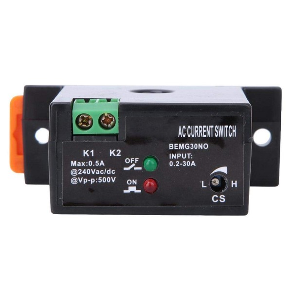 Current Sensing Switch, Flameproof Adjustable AC Current Sensing Switch 0.2~30A Self-Powered Sensing Switch(Normally Open)
