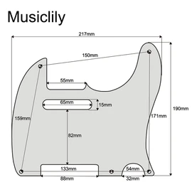 Musiclily 5 Hole Vintage Tele Pickguard for Fender American/Mexican Made Standard Telecaster Style Electric Guitar, 4Ply Vintage Tortoise