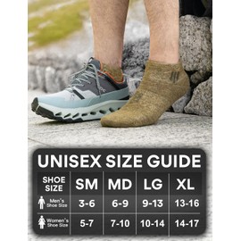 Juclise Alpaca Wool Ankle Socks, Midweight Compression Socks for Running, Hiking and Daily Working, Arch Support, Full Cushioned, Breathable, Moisture Wicking, Anti-Blister, 2 Pairs(XL, Army Green)