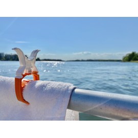 FIXCLIP | The Stormproof & Lockable Clothes Pegs | Pack of 6 | Orange