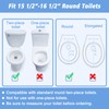 Raised Toilet Seat with Handles for Seniors, Fits Round Toilet