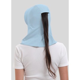 Women's UPF 50+ Sun Protection Balaclava Face Mask Breathable Cooling Full Head Mask for Outdoor Sports Hiking (US, Alpha, One Size, Blue)