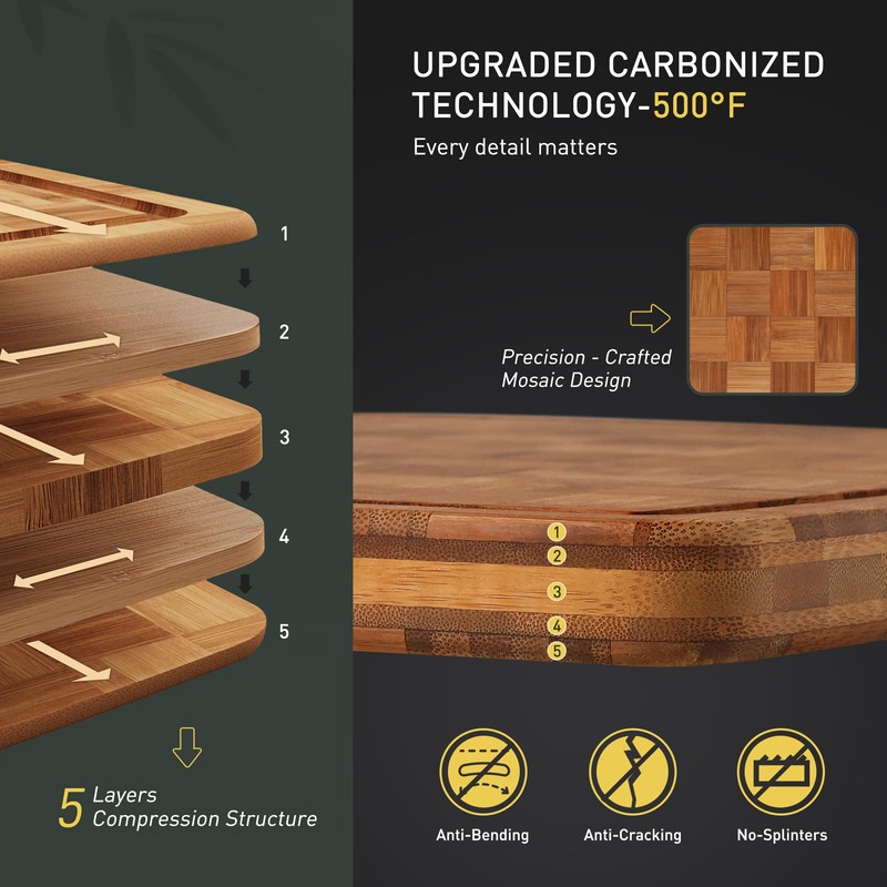 Extra Large Bamboo Wooden Cutting Board Wood Cutting Boards for