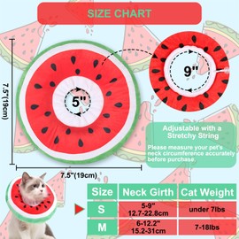KIKNIN Cat Cone Recovery Collar - Soft, Adjustable, Protective After Surgery - Comfortable Lightweight Elizabethan Collar for Kittens - Prevents Licking Wounds