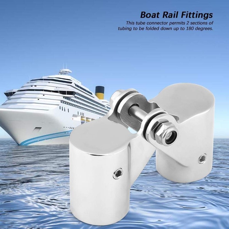 Broco Stainless Steel Folding Swivel Connection Boat Rail Pipe Fittings