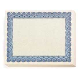 PaperDirect Traditional Blue Parchment Certificates, Blue on Parchment, 8.5 x 11, 100 Count
