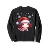 Axolotl With Christmas Hat Mexican Salamander Axolotl Sweatshirt