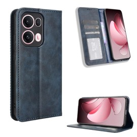 WBWONE Leather Folio Cover for OPPO Reno 13 Pro (Reno13 Pro) 5G Case, Magnetic Closure Full Protection Shell Book Design Wallet Flip with [Card Slots]& [Kickstand]. Blue