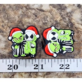 Crafty Mama Wholesale 1 pc. Christmas Green Santa Silicone Focal Bead, Beadable accessories Jack