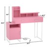 Besiost Vanity Desk, Small Vanity Desk with Power Outlet, Makeup