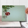 Ambesonne Christmas Cutting Board, Abstract Celebration Balls Coniferous Tree Branches