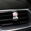 6 Pcs Mini Cows Car Accessories, Cow Print Dashboard Decorations