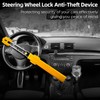KNFRXO Steering Wheel Lock for car Universal Adjustable Length Anti-Theft