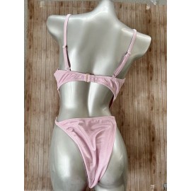 Victoria's Secret NWT Victorias Secret Chain Strap High Leg One Piece Swimsuit XL Lusty Lilac