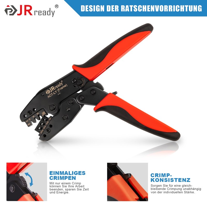 JRready ACT-LY-16DT German Crimping Tool for DT Connector Kit Punched