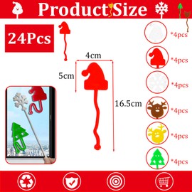 24Pcs Sticky Hands Toy for Christmas Party,Xmas Sticky Stretchy Fidget Toys,Hand Sticky Toys for Sensory Fun Sticky Hands Toy Gift for Kids Adults Birthday Party Favors Christmas Stocking Stuffers