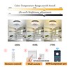 IDEQUY Modern Led Crystal Chandelier for Living Room Crystal Raindrop