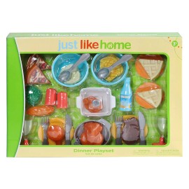 Just Like Home Brand New Just Like Home Play Fun Dinner Playset 32 Piece Set Food & Dishes