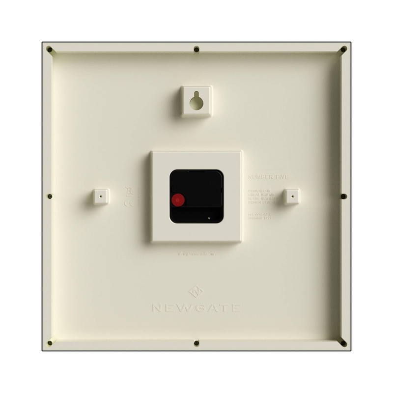 NEWGATE® Number Five Wall Clock | Square Retro Inspired Modern