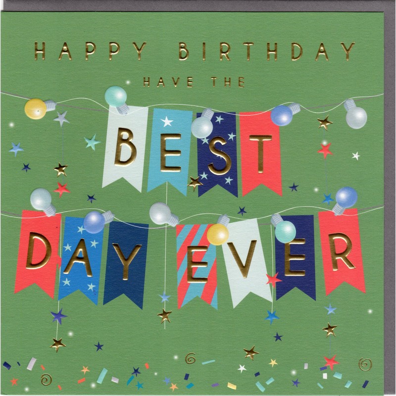 Belly Button Birthday (Colourful Green)