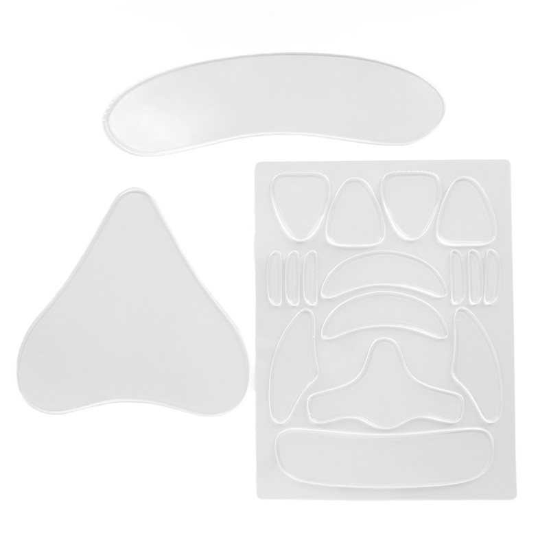 18pcs Reusable Wrinkle Pad Silicone Soft Portable Forehead Face Neck