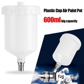 Roundsky 600 ml 18 cm x 10 cm Plastic Hvlp Painting Cup Pot for Sata Sprayer Cup Connection Jet Sprayer