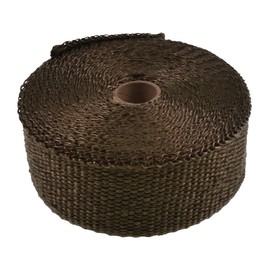 2EXTREME Heat Protection Tape Basalt Fibre Exhaust Tape 10 m with Cable Ties for Exhaust, Manifold, Manifold up to 1450 °C Universal Thermal Tape Manifold Tape
