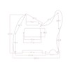 KAISH 8 Hole Tele Style Humbucker Pickguard Guitar Pick Guard