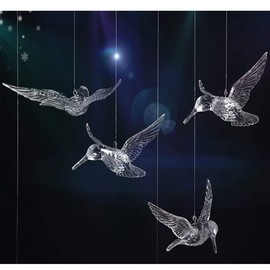 30 Pcs DIY Flying Bird Decorative Ceiling Hanging Ornaments with 148Ft transparent line Christmas Tree for Home Kindergarten Shopping Mall Home Table Window Nature Decoration