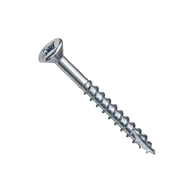 Centerline #8 x 1-1/2'' Flat Head Square X Self-Countersinking Fluted-Tip